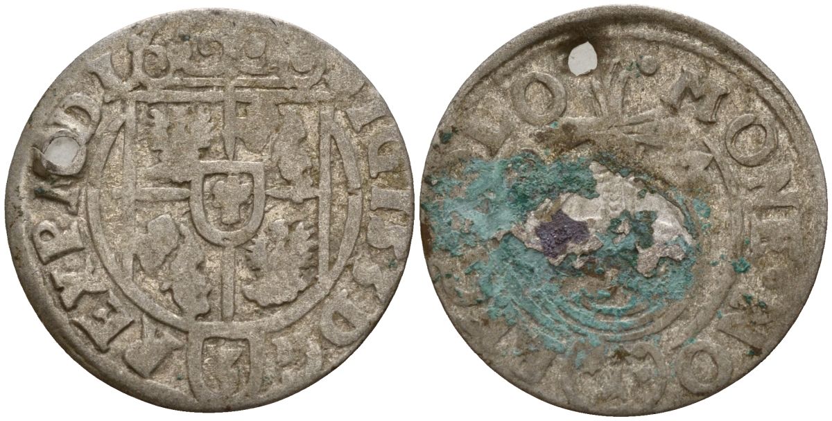 Польша 3 полкера (3 полторака - 1 крейцер) ND (1620-1627) Сигизмунд III Ваза (1587-1632) KM 41 серебро 4158-1127