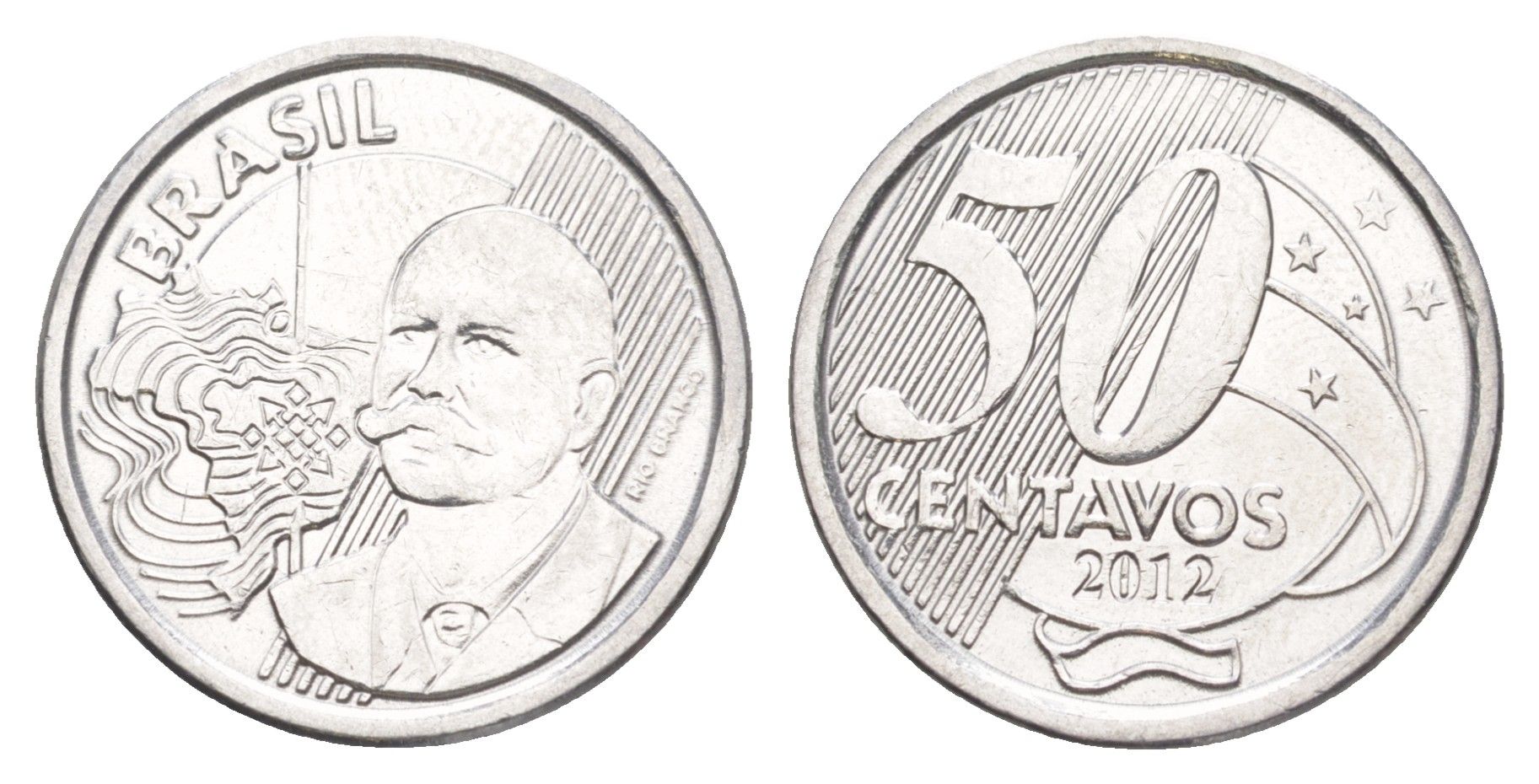 Бразилия 50 сентаво 2012 KM 651a нержавеющая сталь aUNC 4642-1152