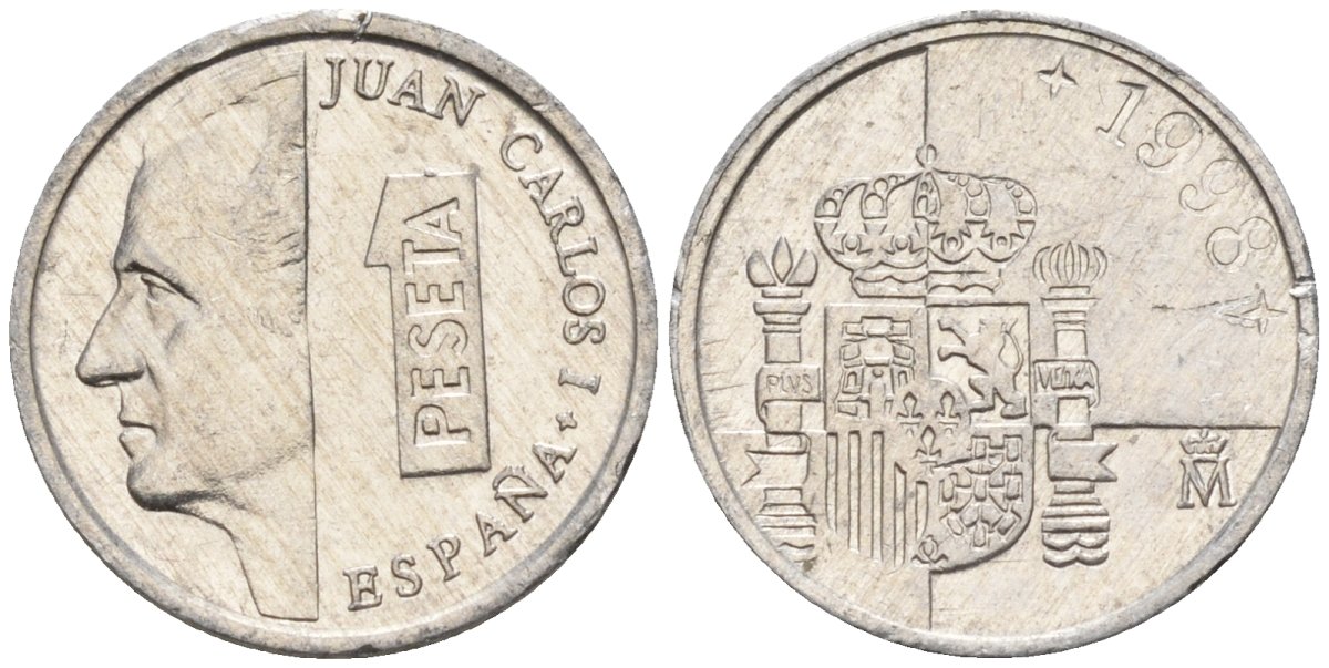 Испания 1 песета 1993 Хуан Карлос I (1975 - 2014) KM 832 алюминий 4154-526