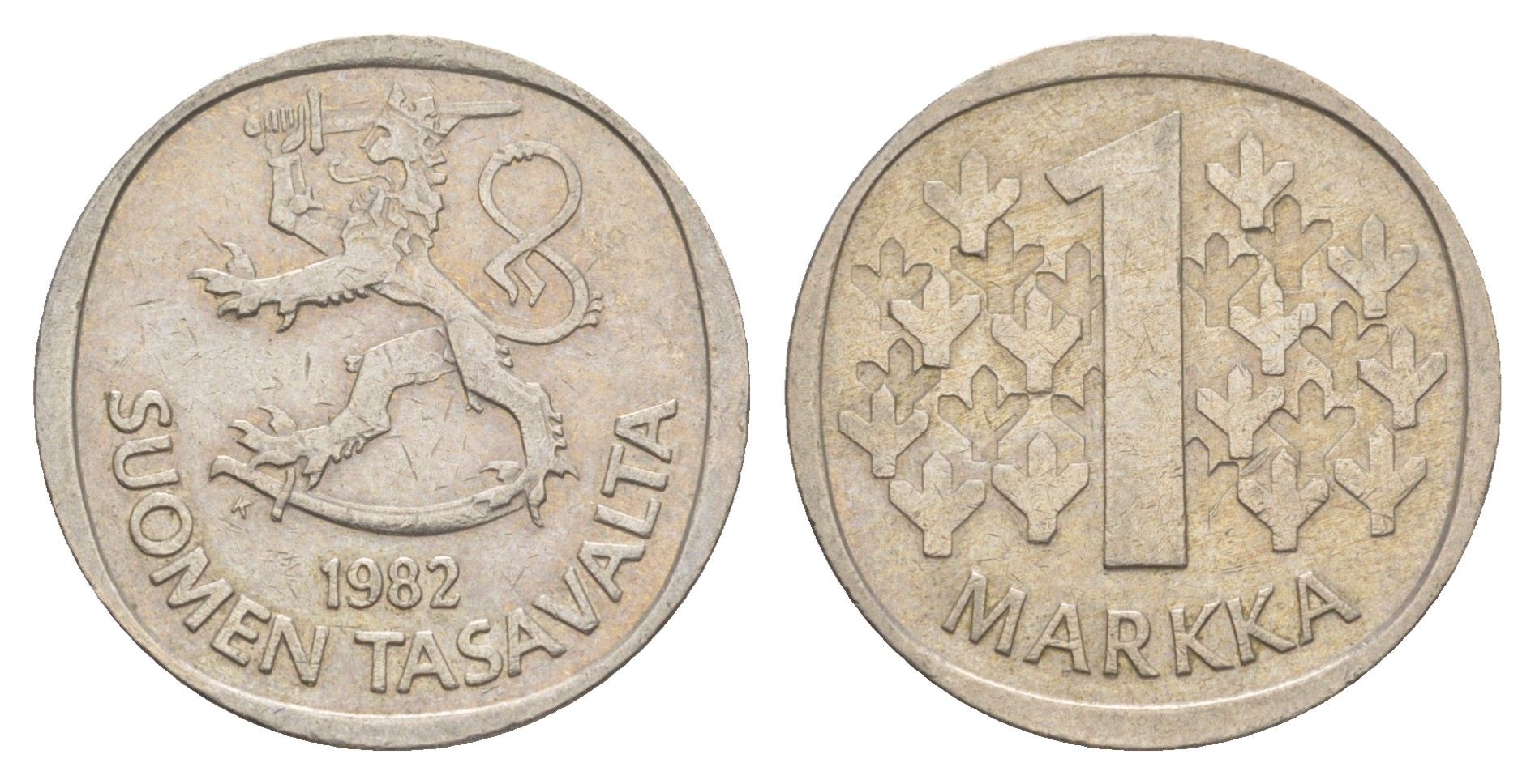 Финляндия 1 марка 1982 KM 49a медно-никель 4525-1245