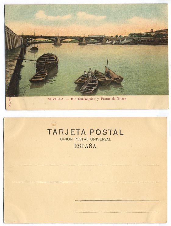 ИСПАНИЯ СЕВИЛЬЯ EL GUADALQUIVIR (ЛОДКИ) 153-4-11