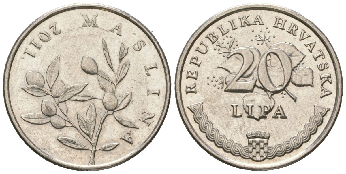 Хорватия 20 лип 2011 нечетный год KM 7 сталь плакированная никелем UNC 4621-411