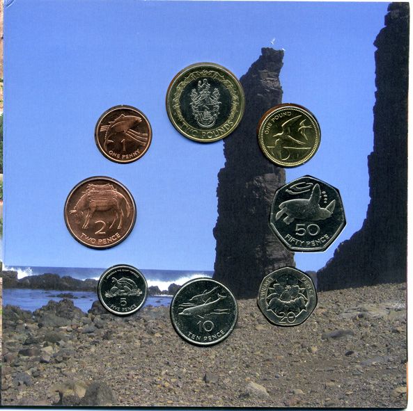 ОСТРОВ СВЯТОЙ ЕЛЕНЫ ГОСНАБОР ИЗ 8 МОНЕТ 2003 Ш4