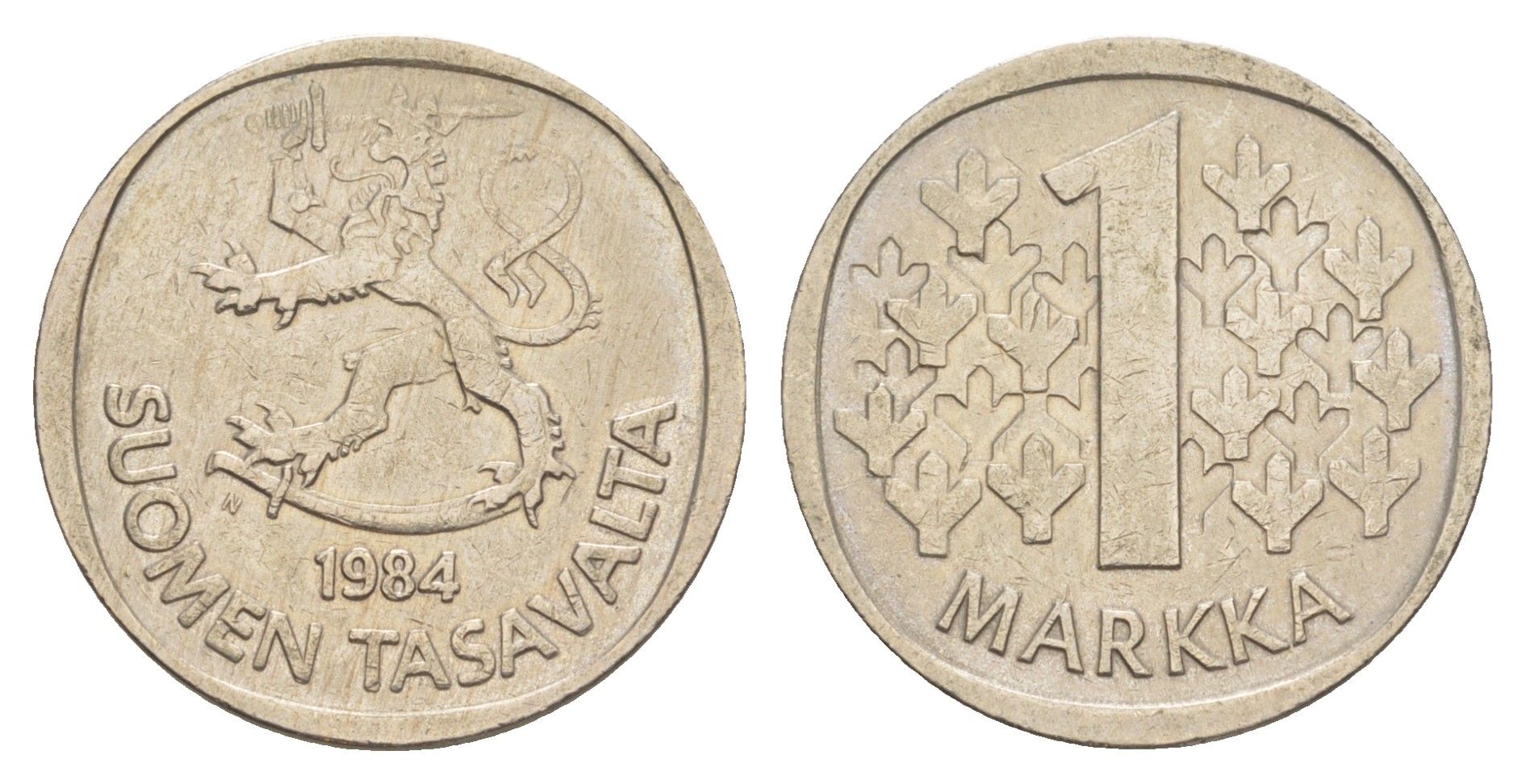 Финляндия 1 марка 1984 KM 49a медно-никель 4648-552