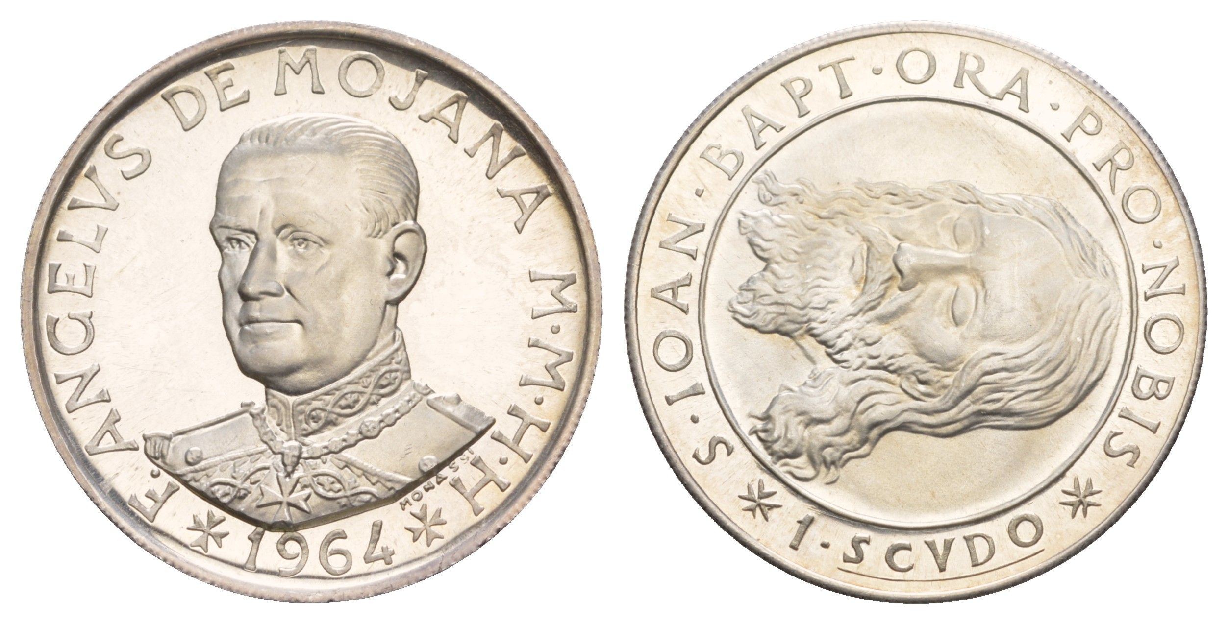 Мальтийский орден 1 скудо 1964 X 9 серебро PROOF 413-4144