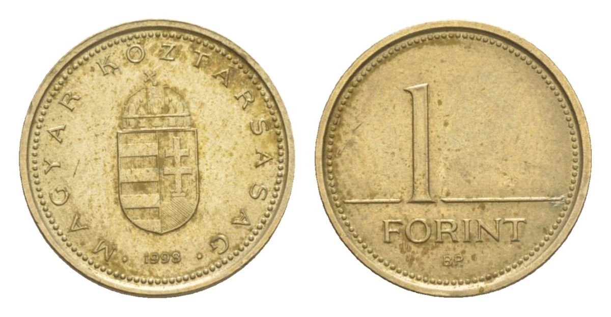 Венгрия 1 форинт 1998 KM 692 никель латунь 4632-722