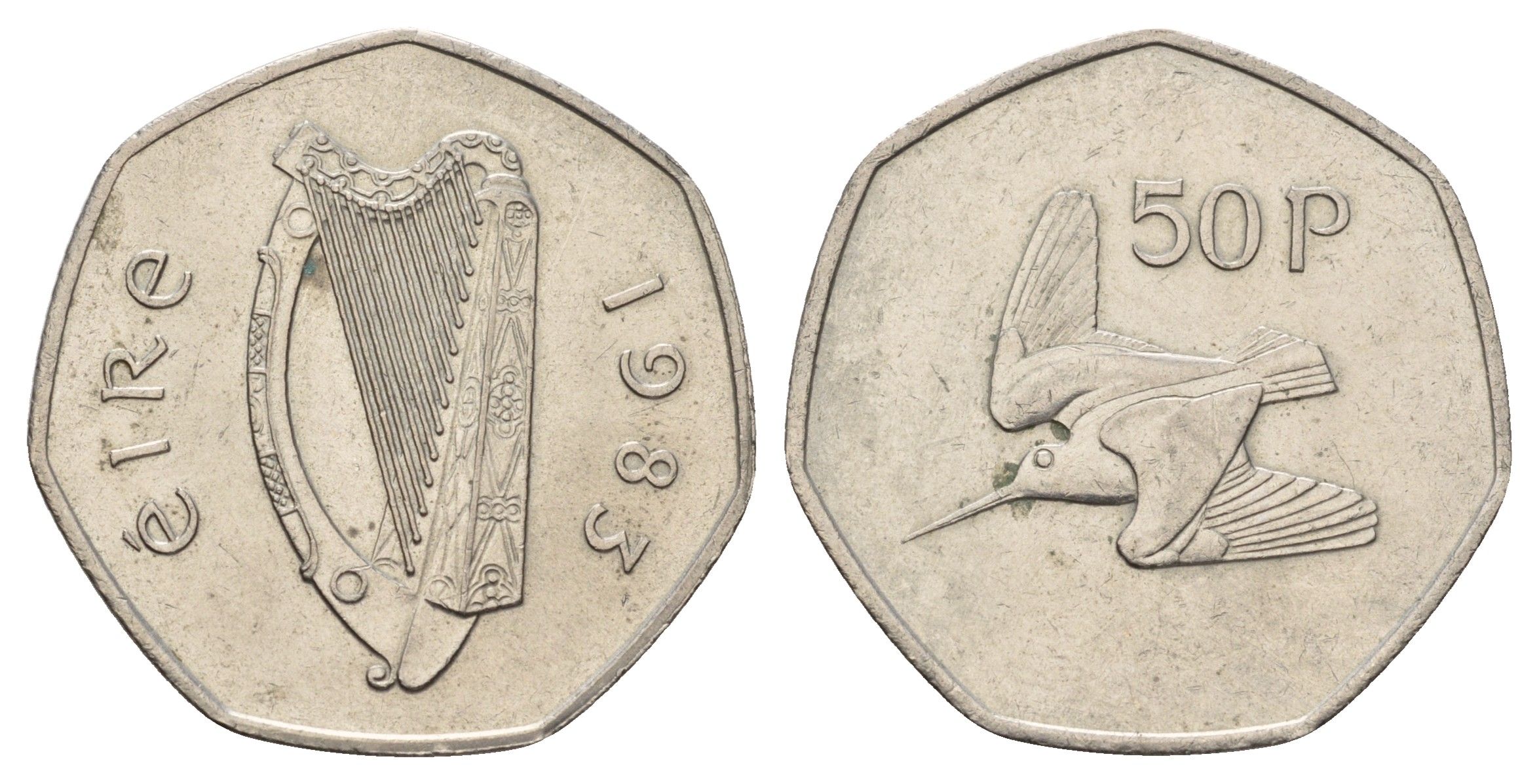 Ирландия 50 пенсов 1983 KM 24 медно-никель UNC 4565-711