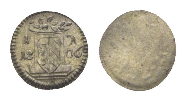 Нюрнберг 1 пфенниг 1806 KM 409 серебро UNC 1529-1025