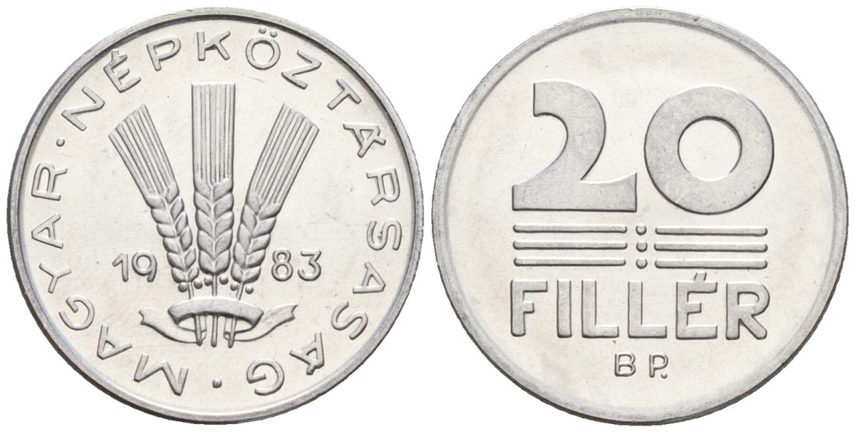 Венгрия 20 филлеров 1983 BP KM 573 алюминий 4152-319