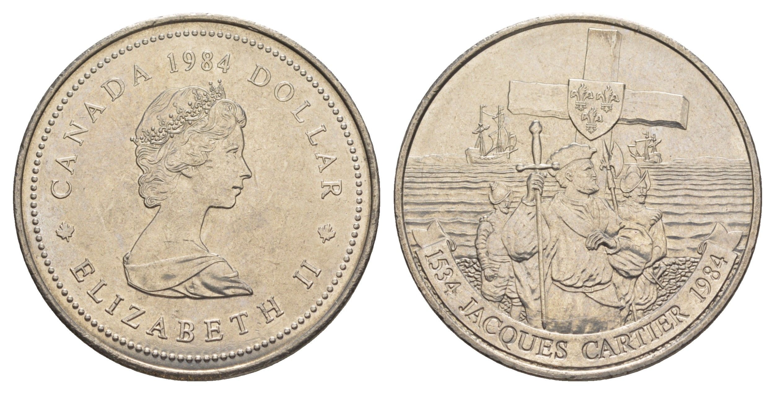 Канада 1 доллар 1984 Жак Картье KM 141 никель UNC 4185-1026