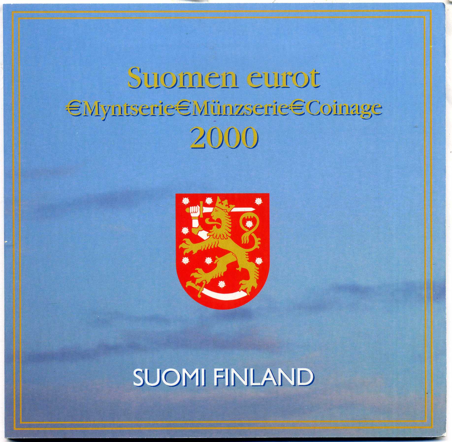 Финляндия набор из трех евронаборов по 8 монет в каждом 1999, 2000, 2001 официальный набор в оригинальном буклете  биметалл  UNC  5-6-1-14