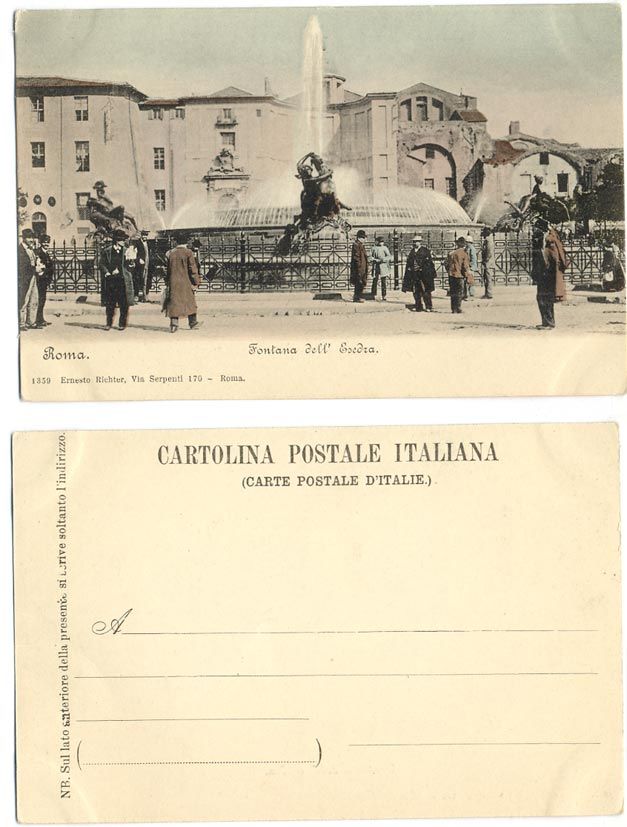 ИТАЛИЯ РИМ FONTANA DELL ESEDRA - до 1917 153-14-22