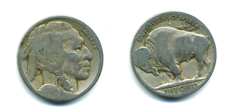 США 5 ЦЕНТОВ ND ИНДЕЕЦ, БИЗОН KM 134 медно-никель 46-2463