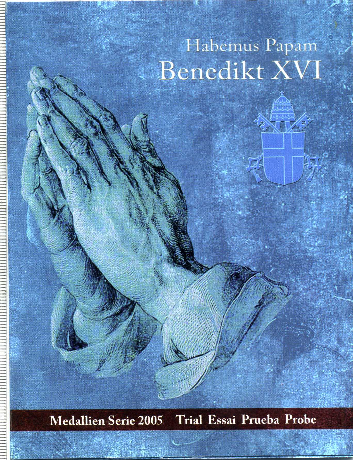 Ватикан набор из 8 монет 2005 1 евроцент-2 евро, европробники, в оригинальном буклете, Бенедикт XVI BUNC 00-00