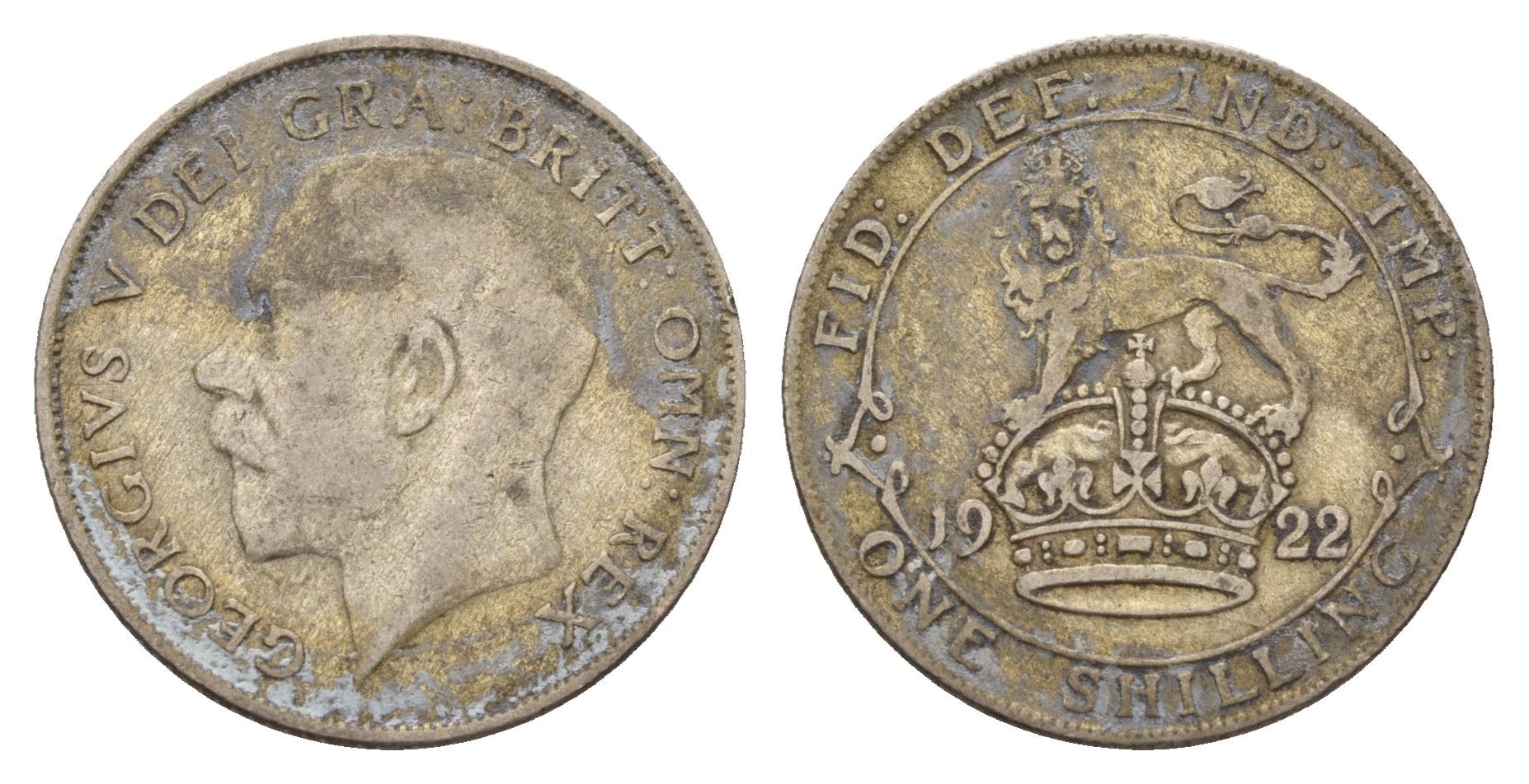 Великобритания 1 шиллинг 1922 Георг V (1910-1936) KM 816a, Spink 4023А серебро 60-1033