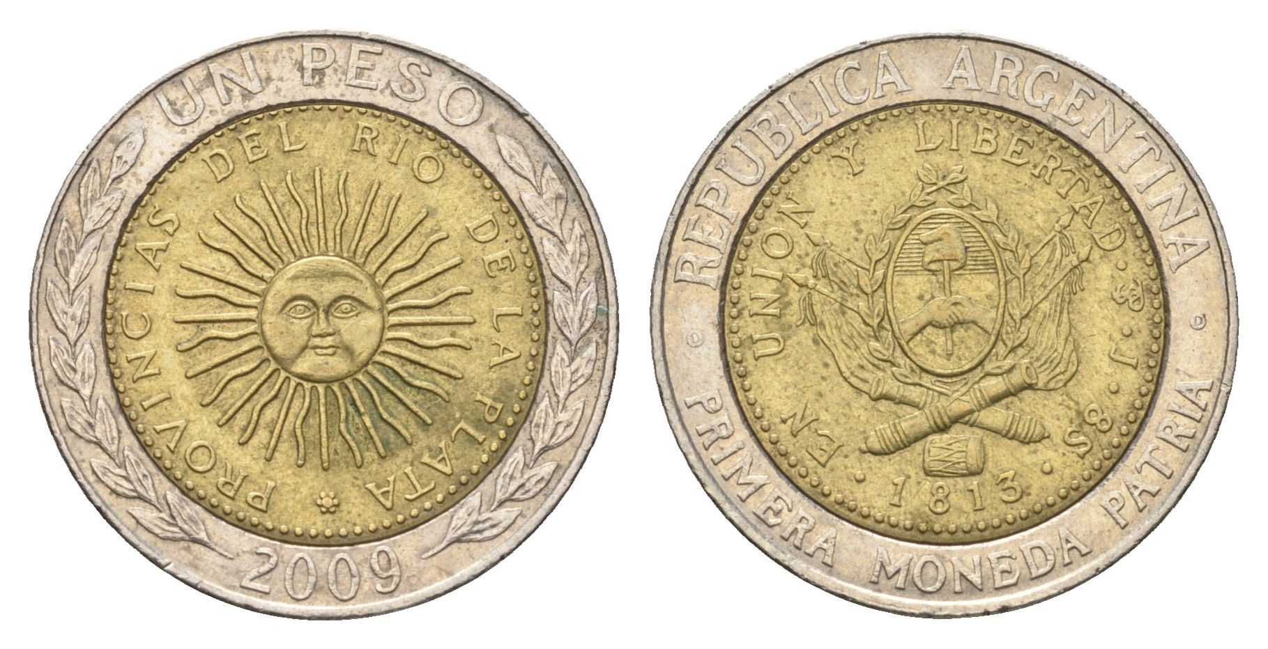Аргентина 1 песо 2009 KM 112 биметалл 4663-642
