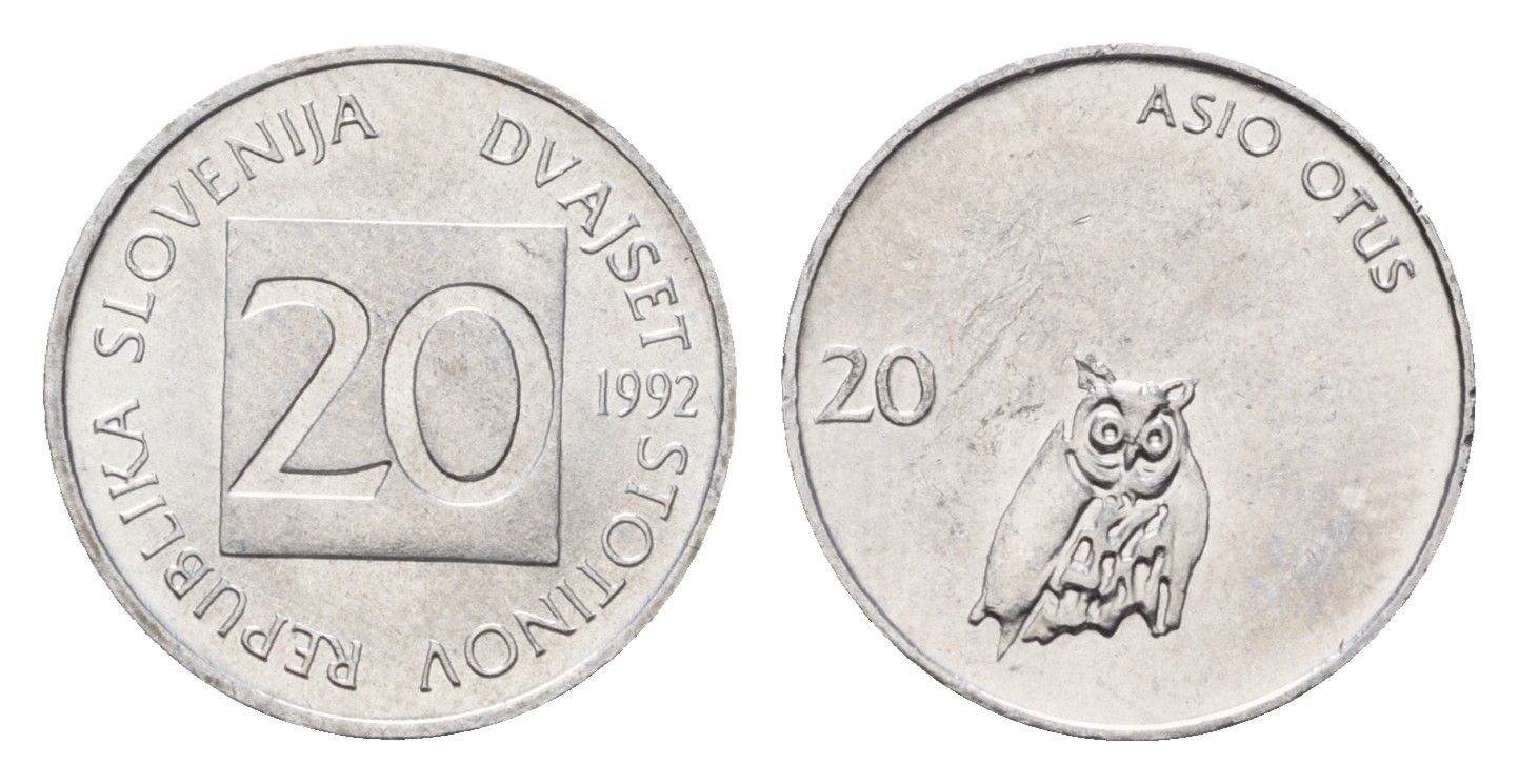 Словения 20 стотинов 1992 KM 8 алюминий UNC 4685-653
