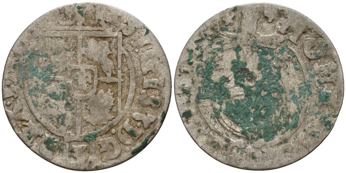 Польша 3 полкера (3 полторака - 1 крейцер) ND (1620-1627) Сигизмунд III Ваза (1587-1632) KM 41 серебро 4158-749
