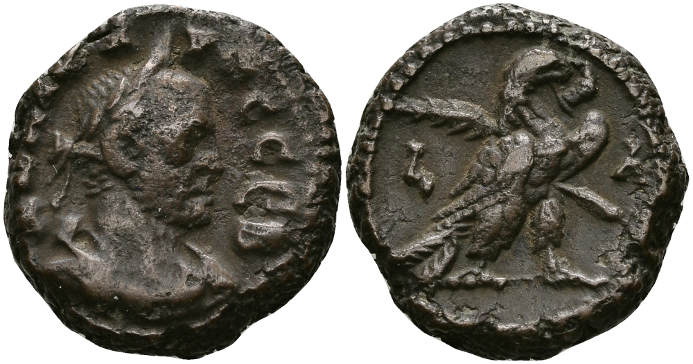 Римская Империя, Провинция Египет тетрадрахма 282 - 283 Кар / орел, Александрия Good Very fine Dattari 5569 биллон 1073-9-85