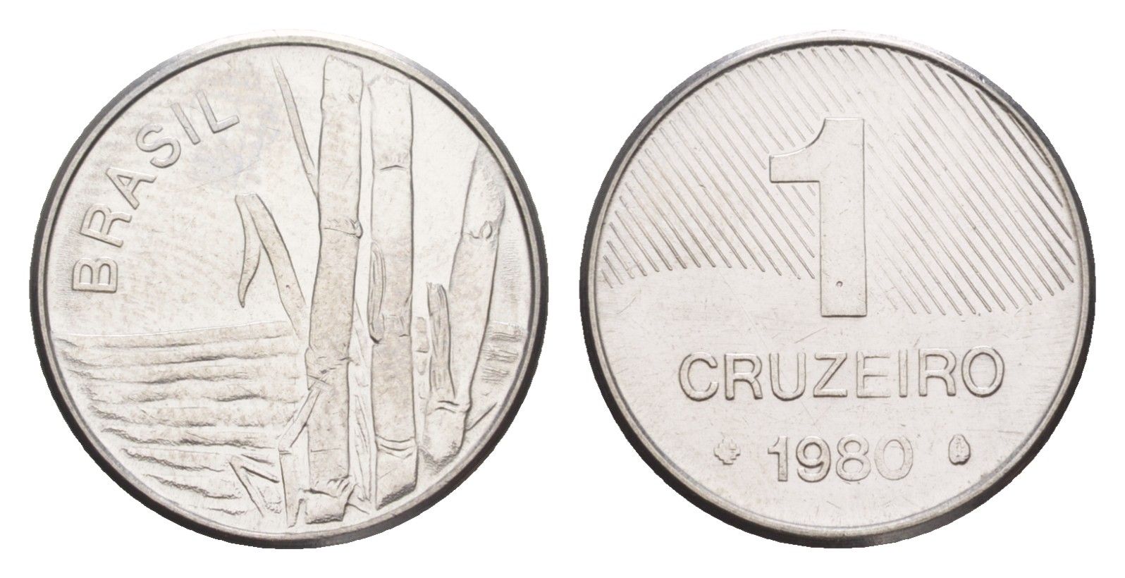 Бразилия 1 крузейро 1980 KM 590 нержавеющая сталь UNC 4644-468
