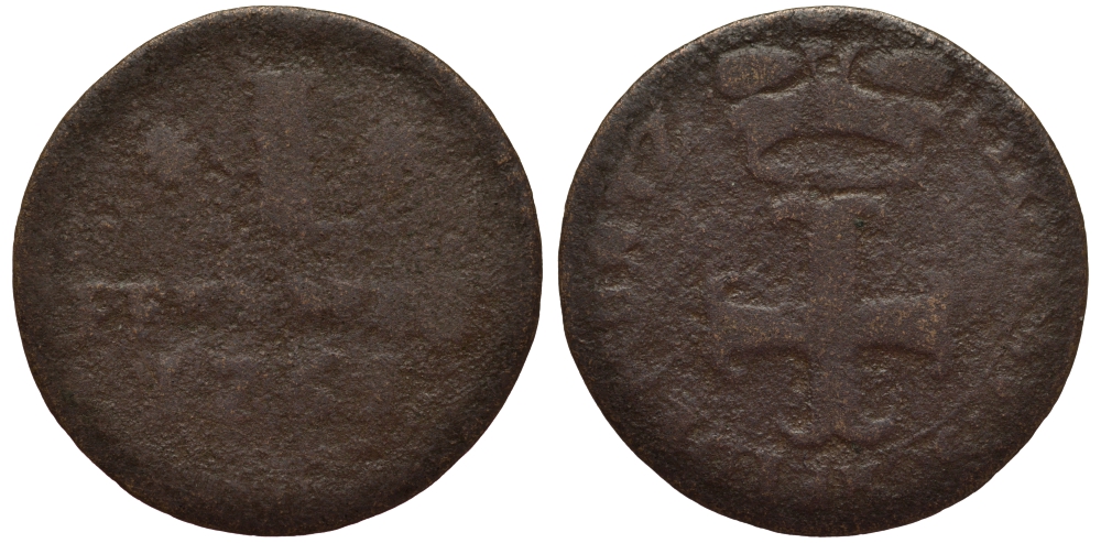 ПИРМОНТ 1 ПФЕННИНГ 1761 КАРЛ АВГУСТ ФРИДРИХ (1728-1763), ГОД ТИП KM C#1 медь 1517-631