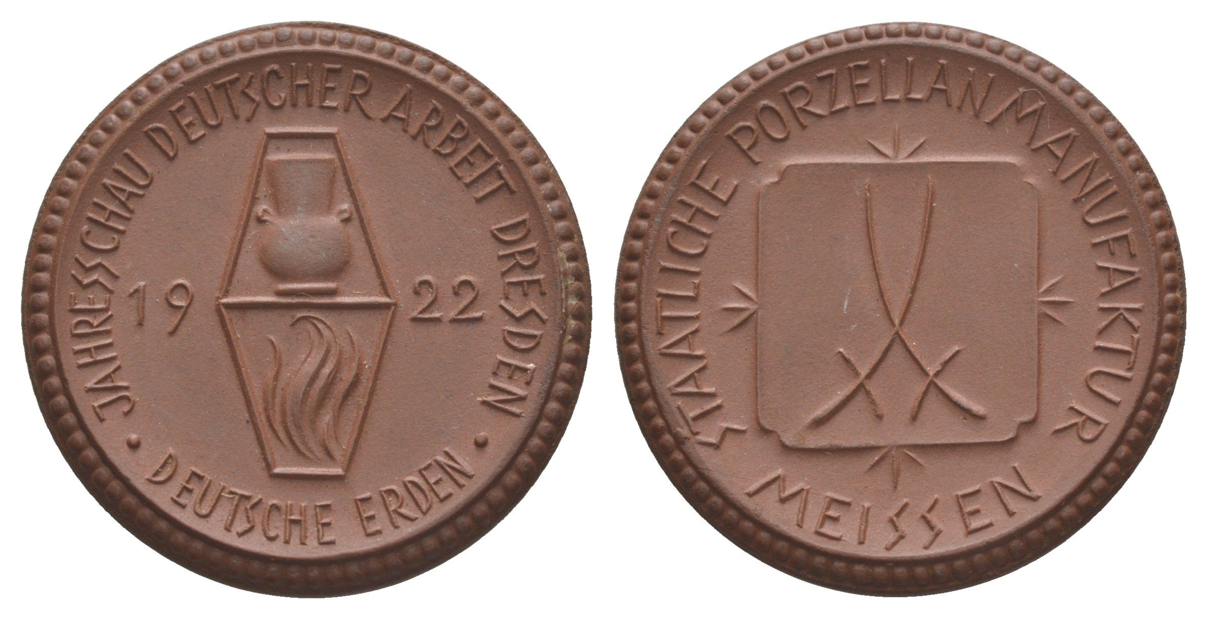 Майсен медаль "JDA немецкие земли" 1922 Scheuch II 1282a фарфор 1094-6-15