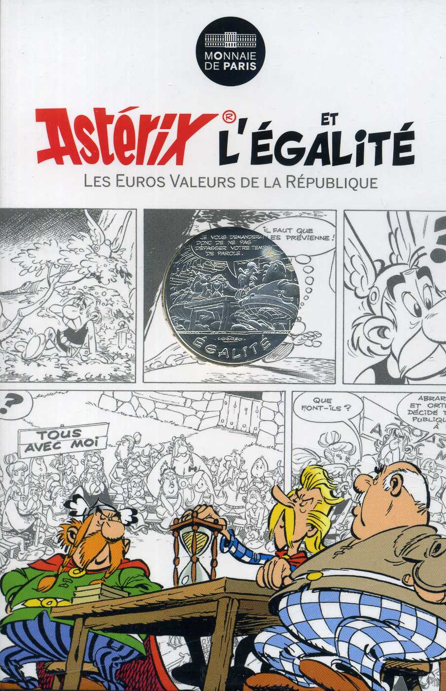 Франция 10 евро 2015 серия Астерикс и свобода, Жизнестатистикс (Abraracourcix), Какофоникс (Assurancetourix) И Ортопедикс (Orthopedix), в оригинальном буклете KM NEW серебро UNC 1-4-3-25