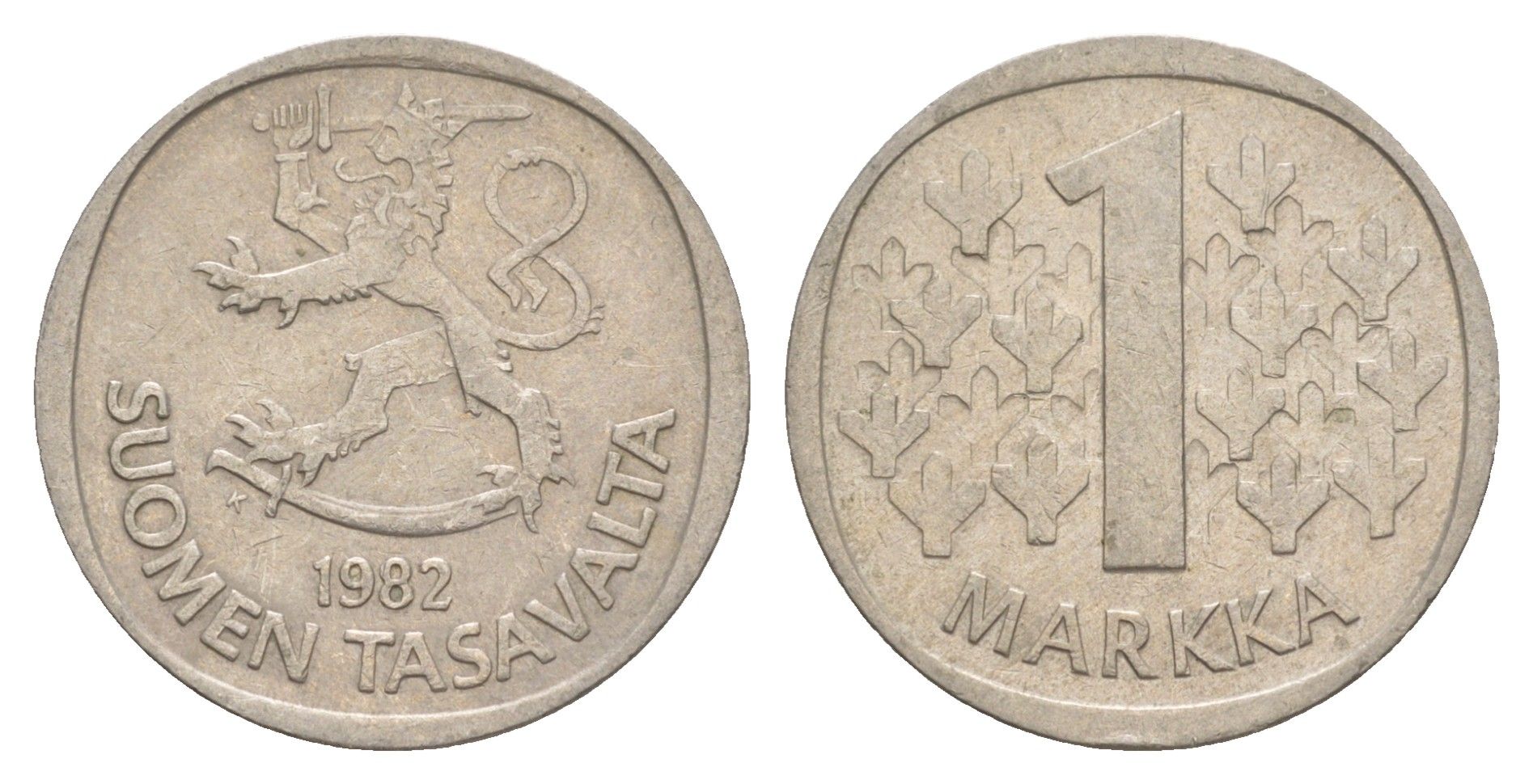 Финляндия 1 марка 1982 KM 49a медно-никель 4648-547