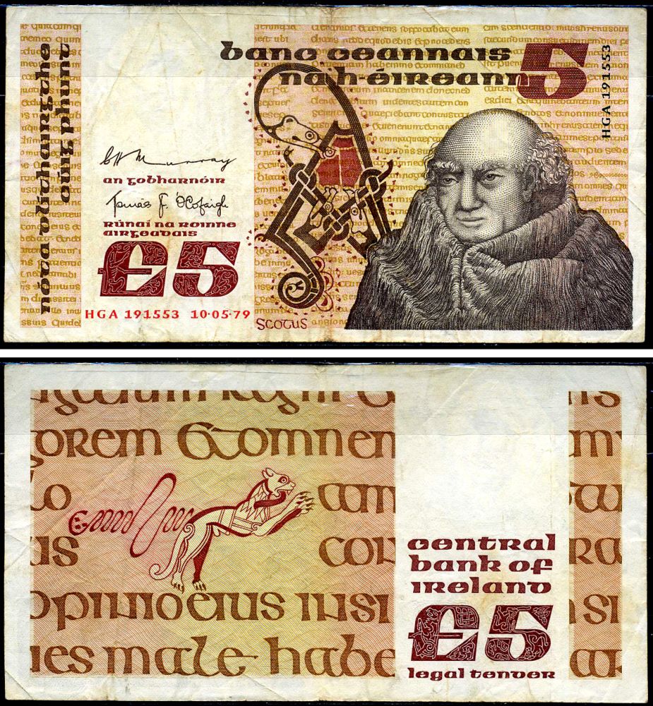 Ирландия 5 фунтов 1979 Pick 71c бумага 8564-10-1-1