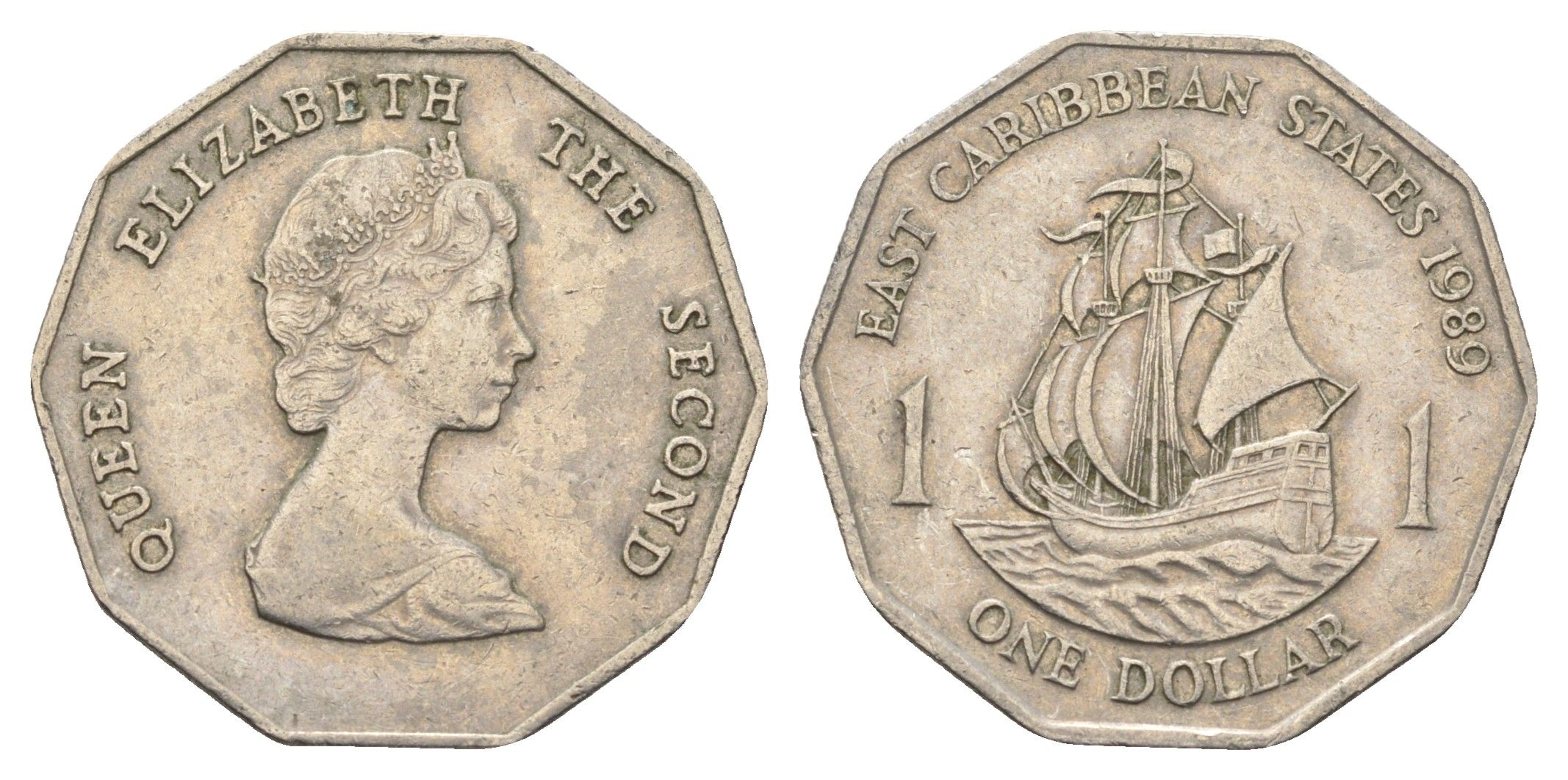 Восточные Карибы (Организация Восточно-карибских государств) 1 доллар 1989 KM 20 медно-никель 4663-735