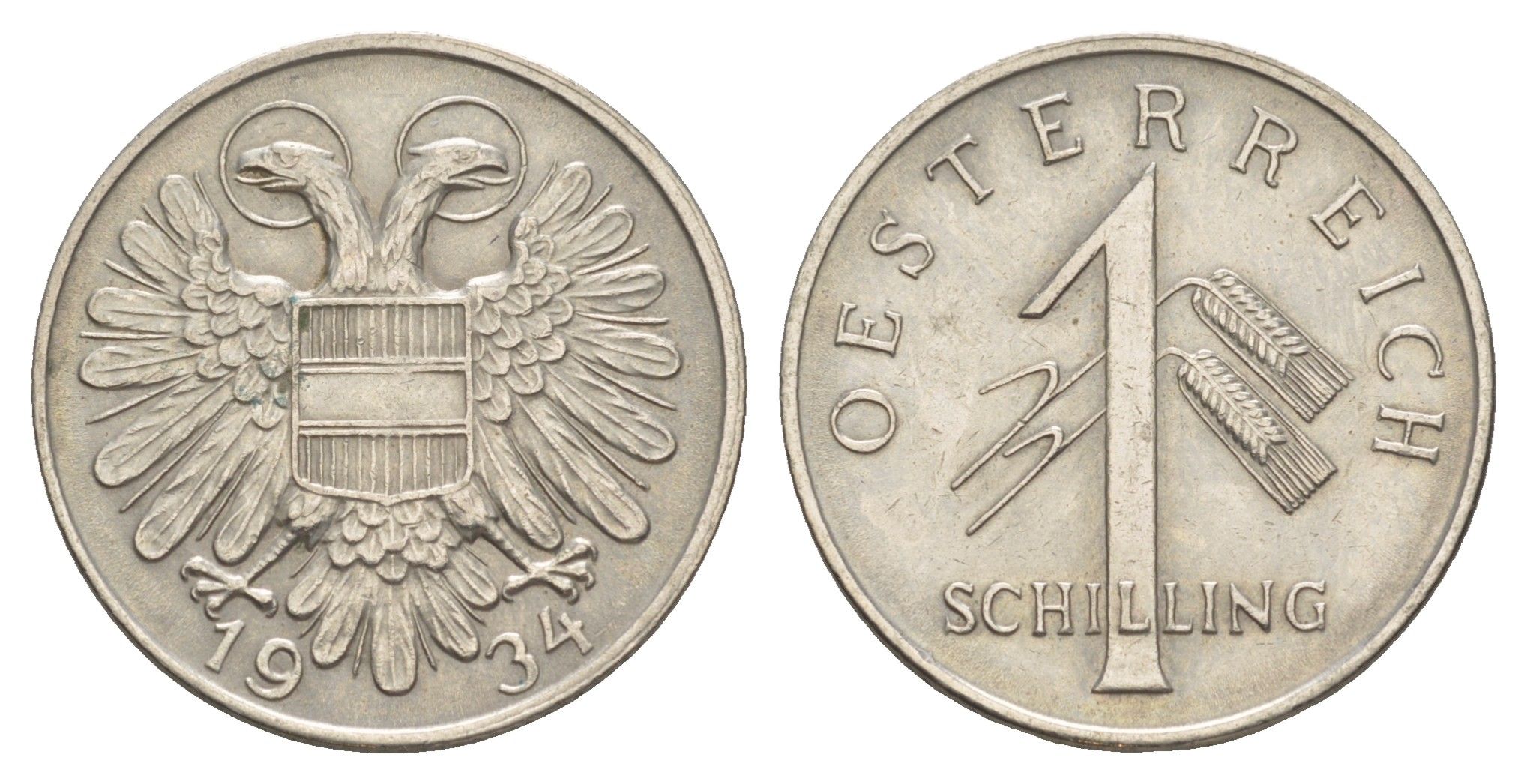 Австрия 1 шиллинг 1934 KM 2851 медно-никель 4525-647