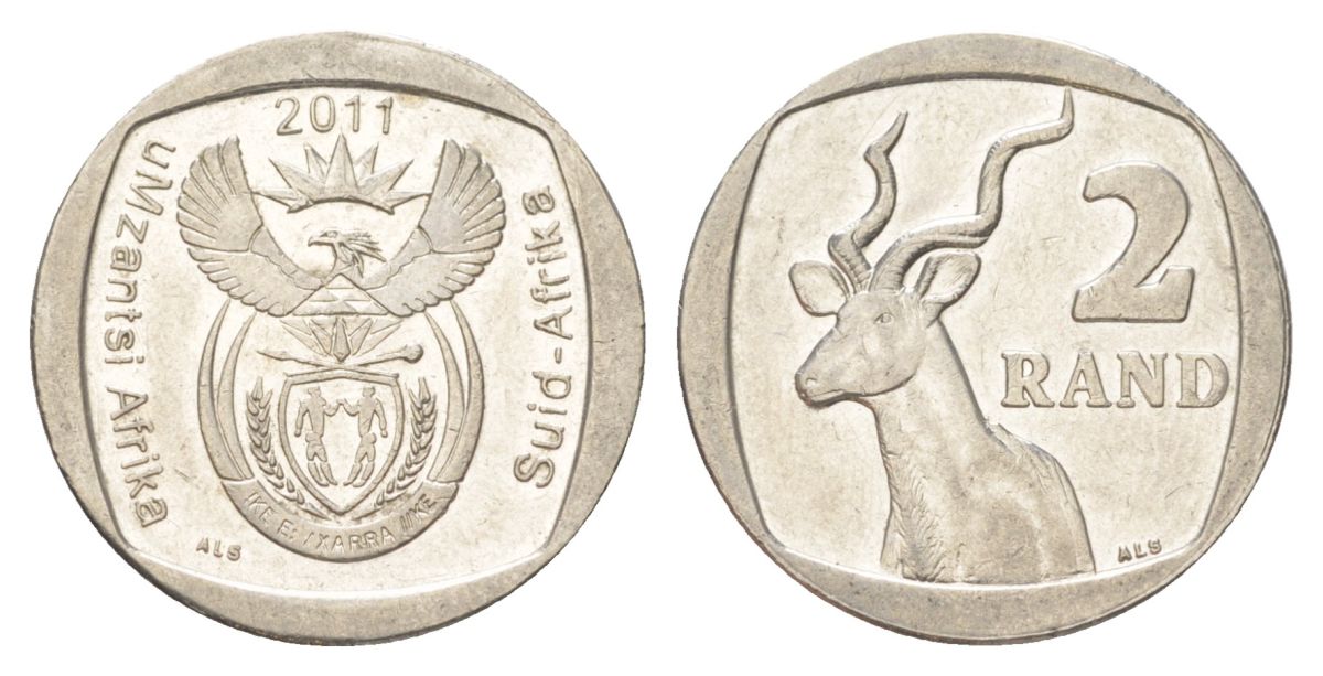 ЮАР 2 ранда 2011 KM 505 медь плакированная никелем 4628-317