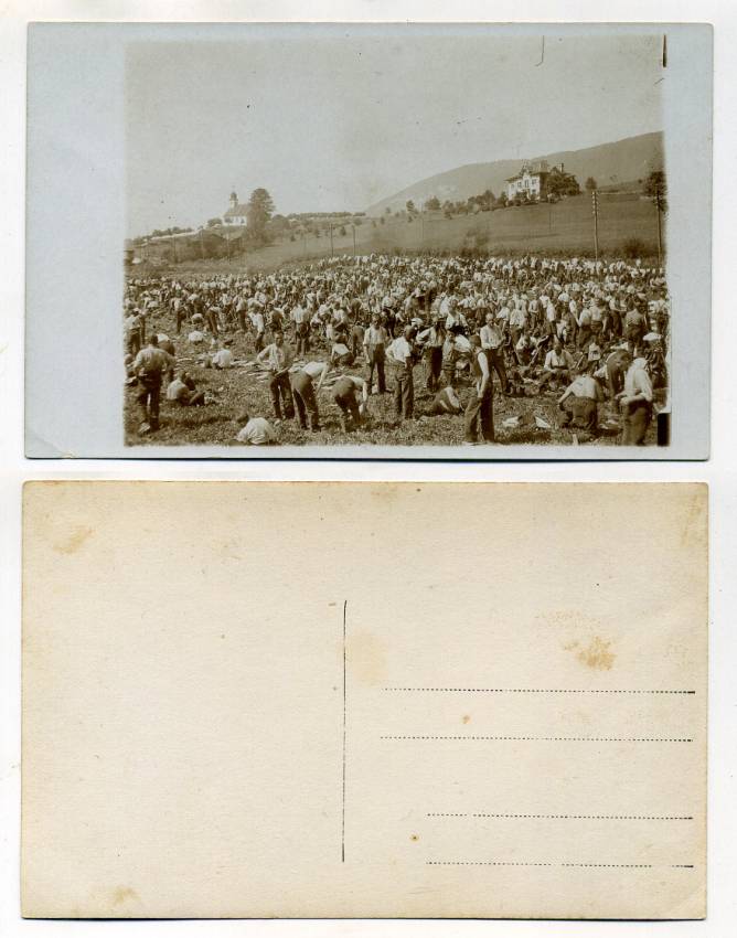 ШВЕЙЦАРИЯ ОТКРЫТКА ND I-АЯ МИРОВАЯ ВОЙНА, СОЛДАТЫ В ПОЛЕ, ФИЛЬТРАЦИЯ бумага 153-22-21