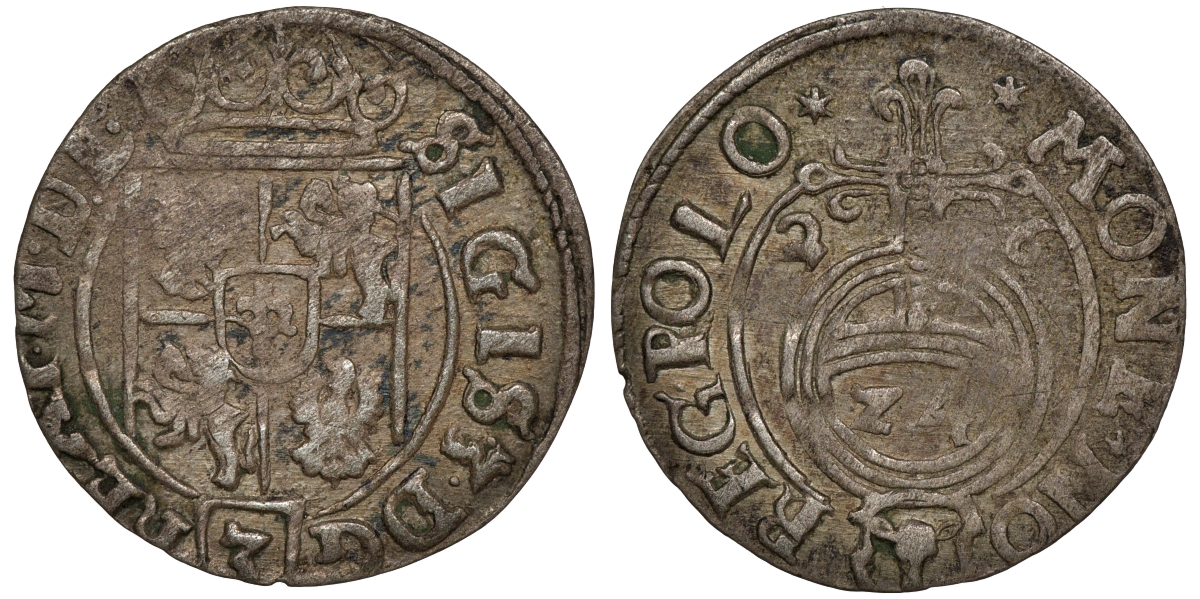 ПОЛЬША 3 ПОЛТОРАКА 1626 СИГИЗМУНД III ВАЗА (1587-1632) KM 15 серебро 4567-123