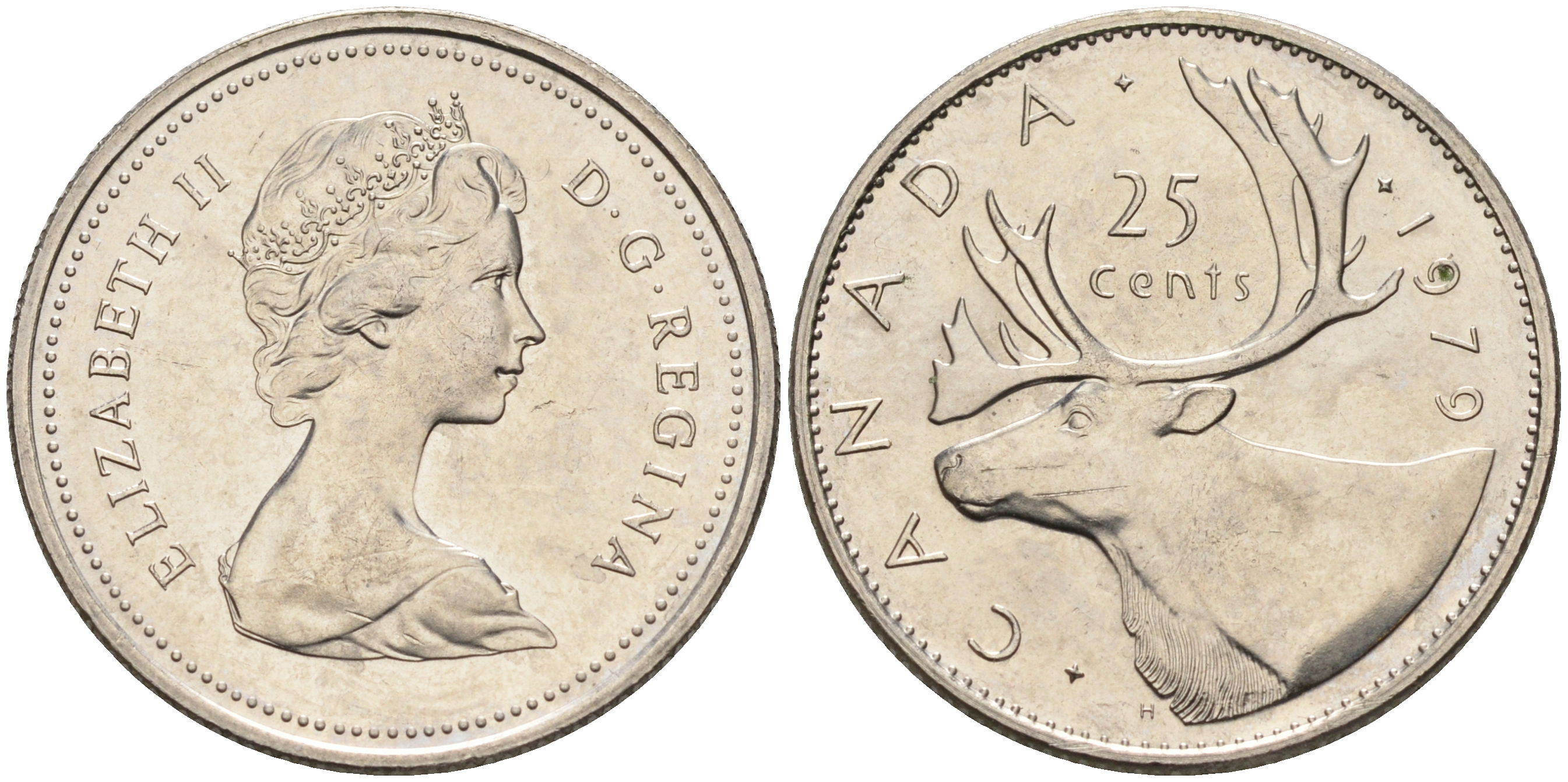 Канада 25 центов 1979 Елизавета II, олень KM 74 никель    4150-452