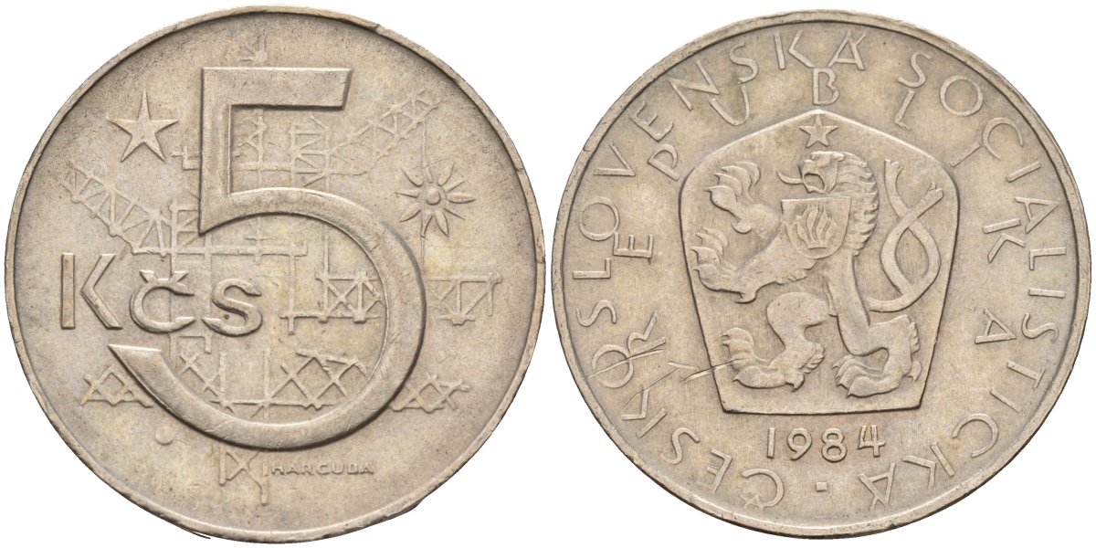 Чехословакия 5 крон 1984 KM 60 медно-никель 4150-1142