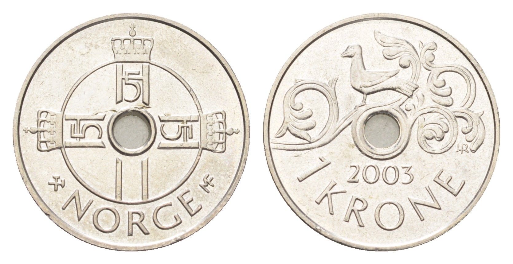 Норвегия 1 крона 2003 Харальд V (1991- ) KM 462 медно-никель 4706-942