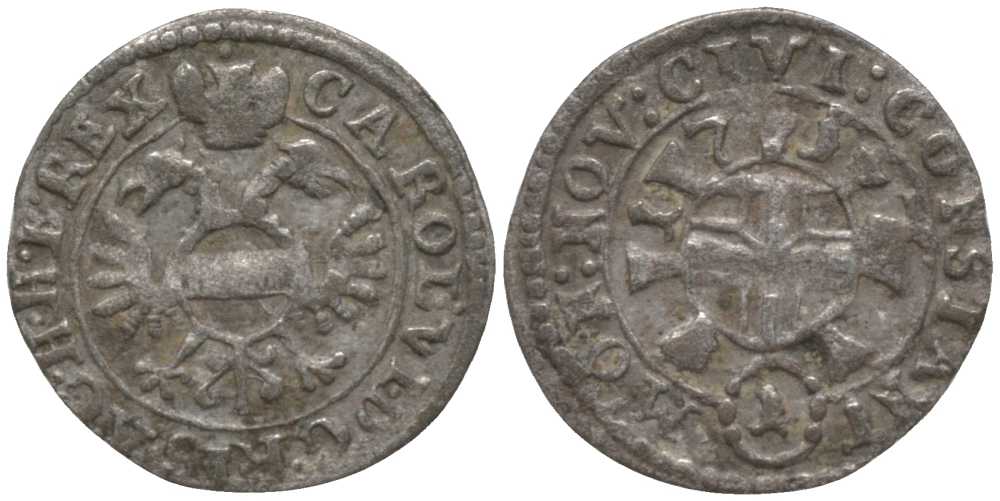 Баден-Вюртемберг, Констанц 1 крейцер 1717 Nau 283 серебро 413-6844