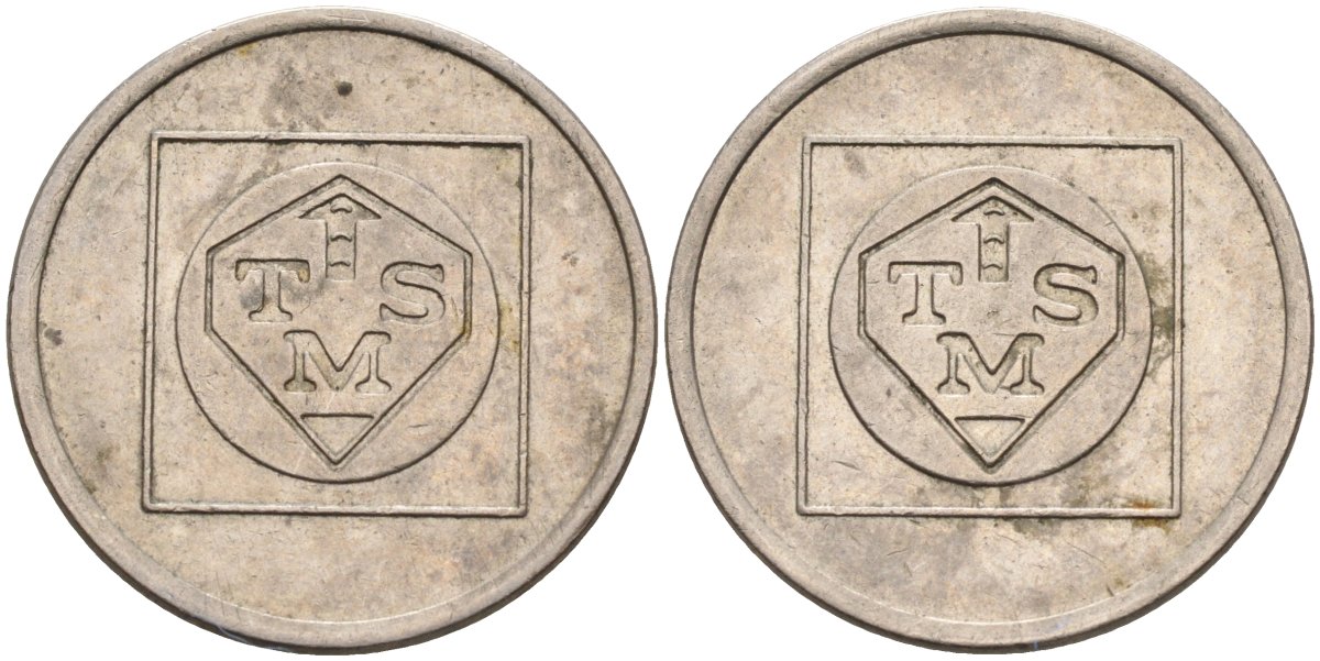 Нидерланды жетон ND TMS, диаметр 22,5 мм., НЕ МАГНИТНЫЙ белый металл 00-00