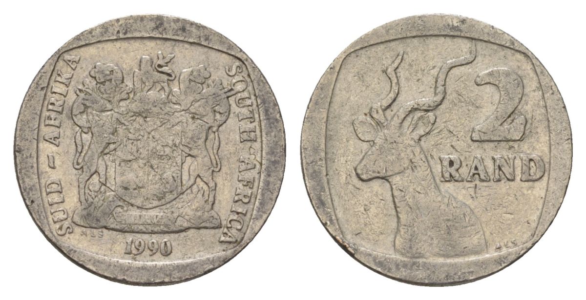 ЮАР 2 ранда 1990 KM 139 медь плакированная никелем 4626-1054