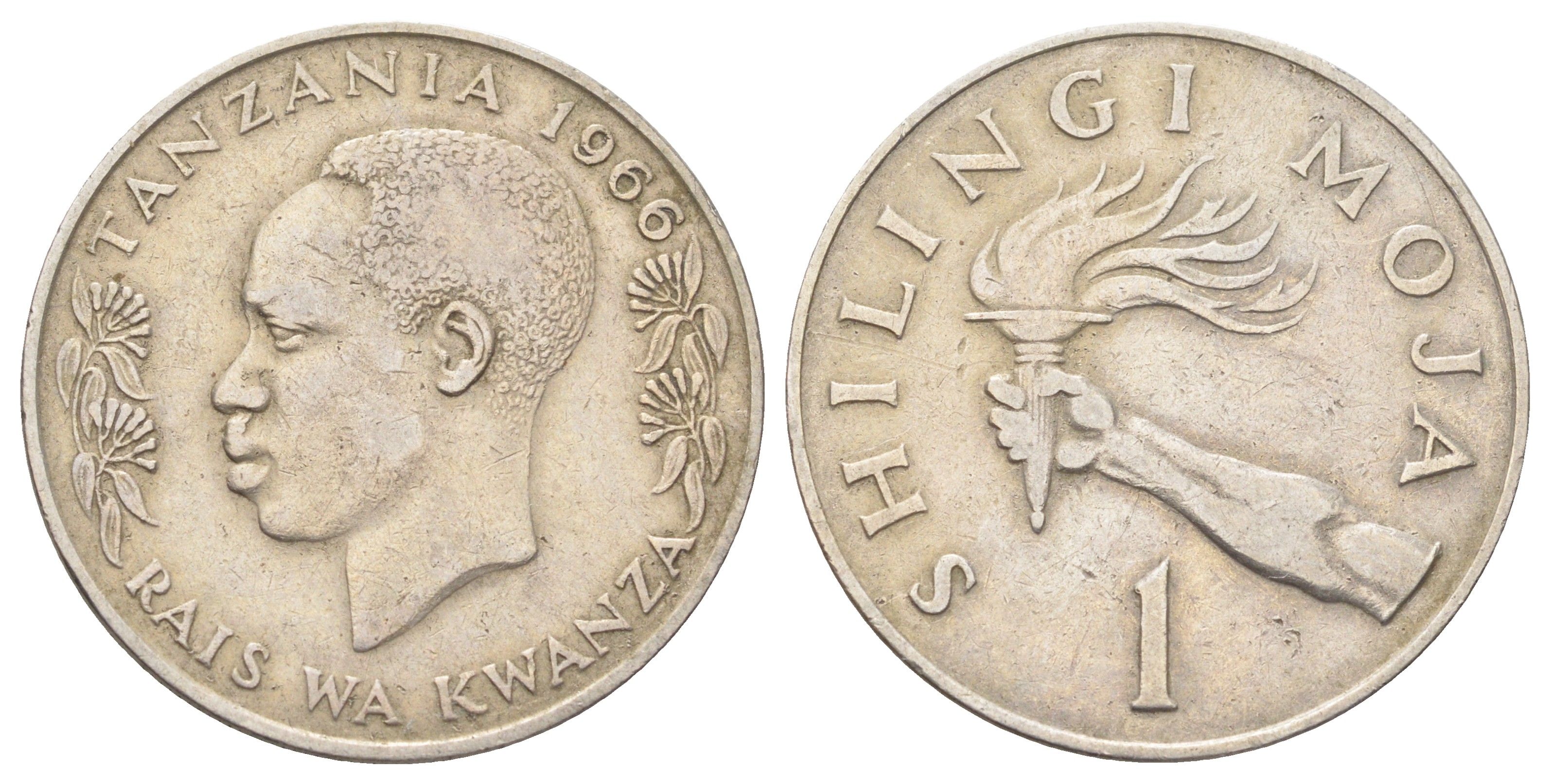 Танзания 1 шиллинг 1966 KM 4 медно-никель 4699-1022