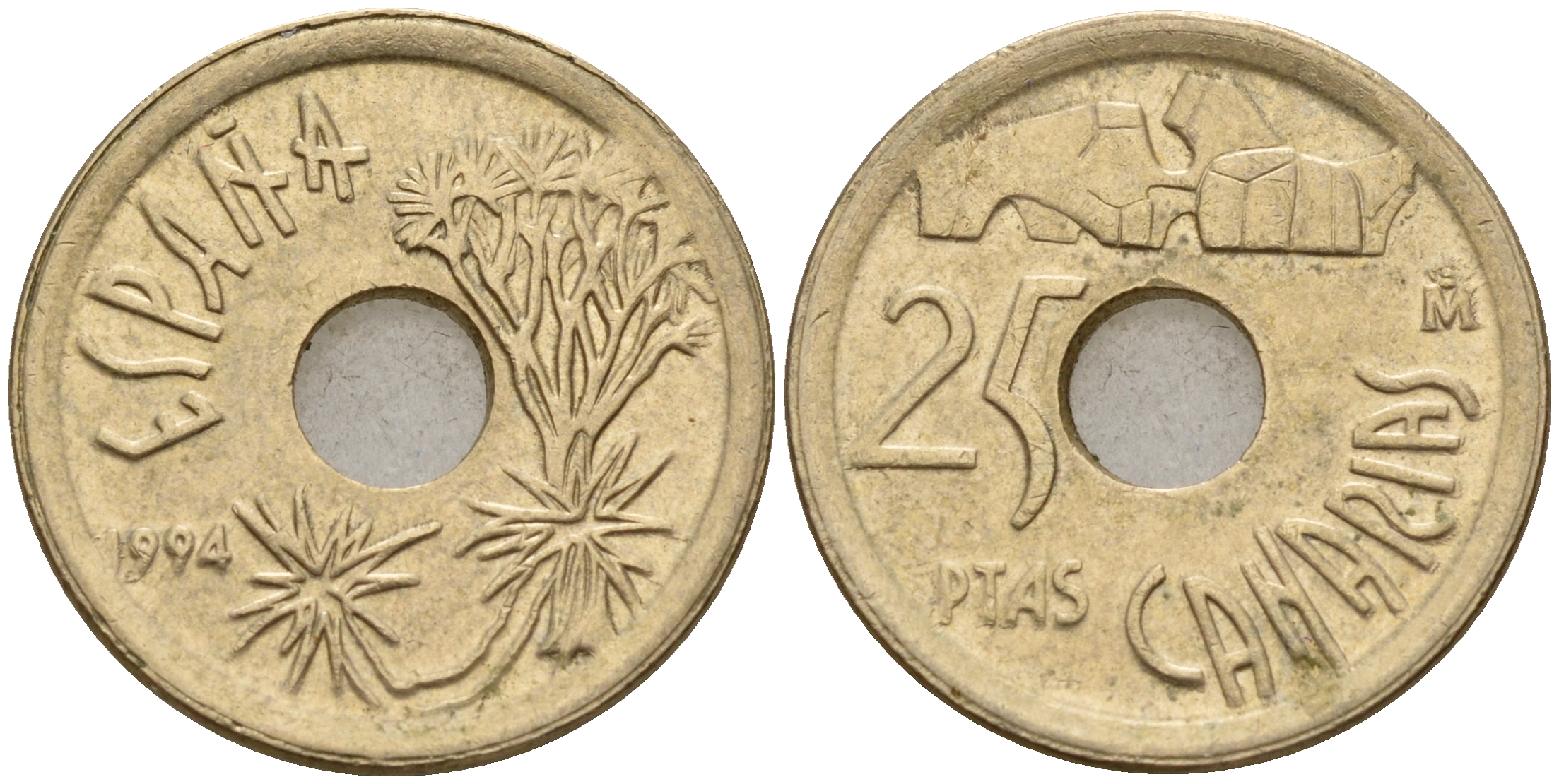 Испания 25 песет 1994 Канарские острова (CANARIAS), Хуан Карлос I (1975-2014) KM 933 никель бронза 4598-1212