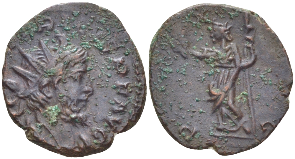 Римская Империя (императоры в Галлии) антониниан 272 - 273 Тетрик I. PAX AVG, Пация, персонификация Мира, Колония Агриппины, Very fine RIC 100 биллон 1073-14-41