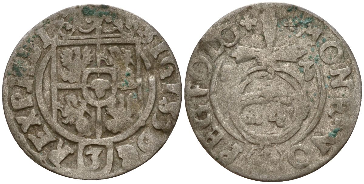 Польша 3 полкера (3 полторака - 1 крейцер) 1623 Сигизмунд III Ваза (1587-1632) Gorecki B.23 серебро 4160-123
