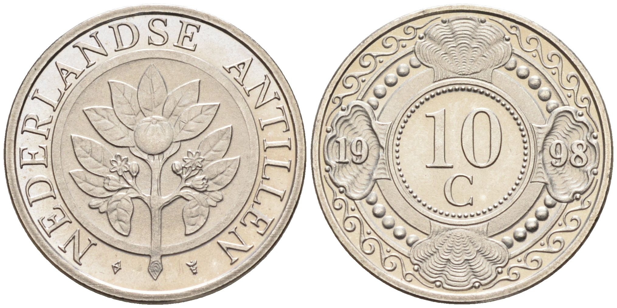 Нидерландские Антилы 10 центов 1998 Беатрикс (1980-2013) KM 34 никель 4169-363