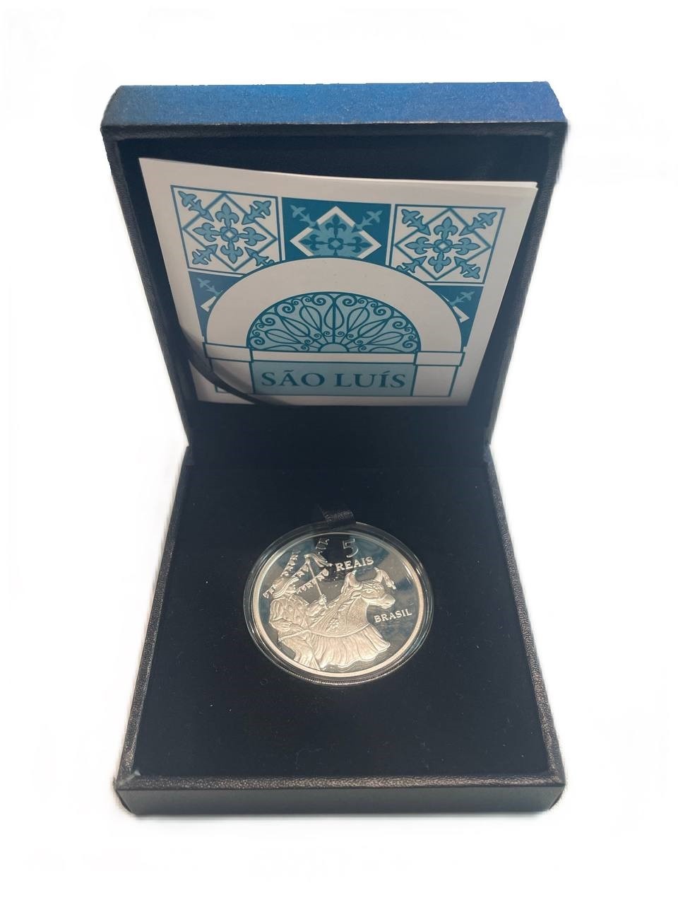 Бразилия 5 реалов 2014 ЮНЕСКО - Сан-Луис, тираж 3.000 экземпляров, в оригинальной коробке, с сертификатом KM 700 серебро  PROOF  3-6-1-06