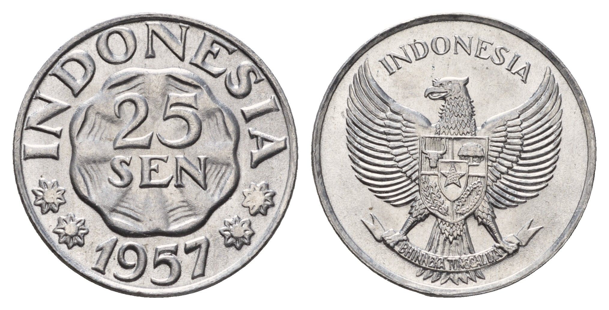 Индонезия 25 сенов 1957 KM 11 алюминий UNC 4119-634