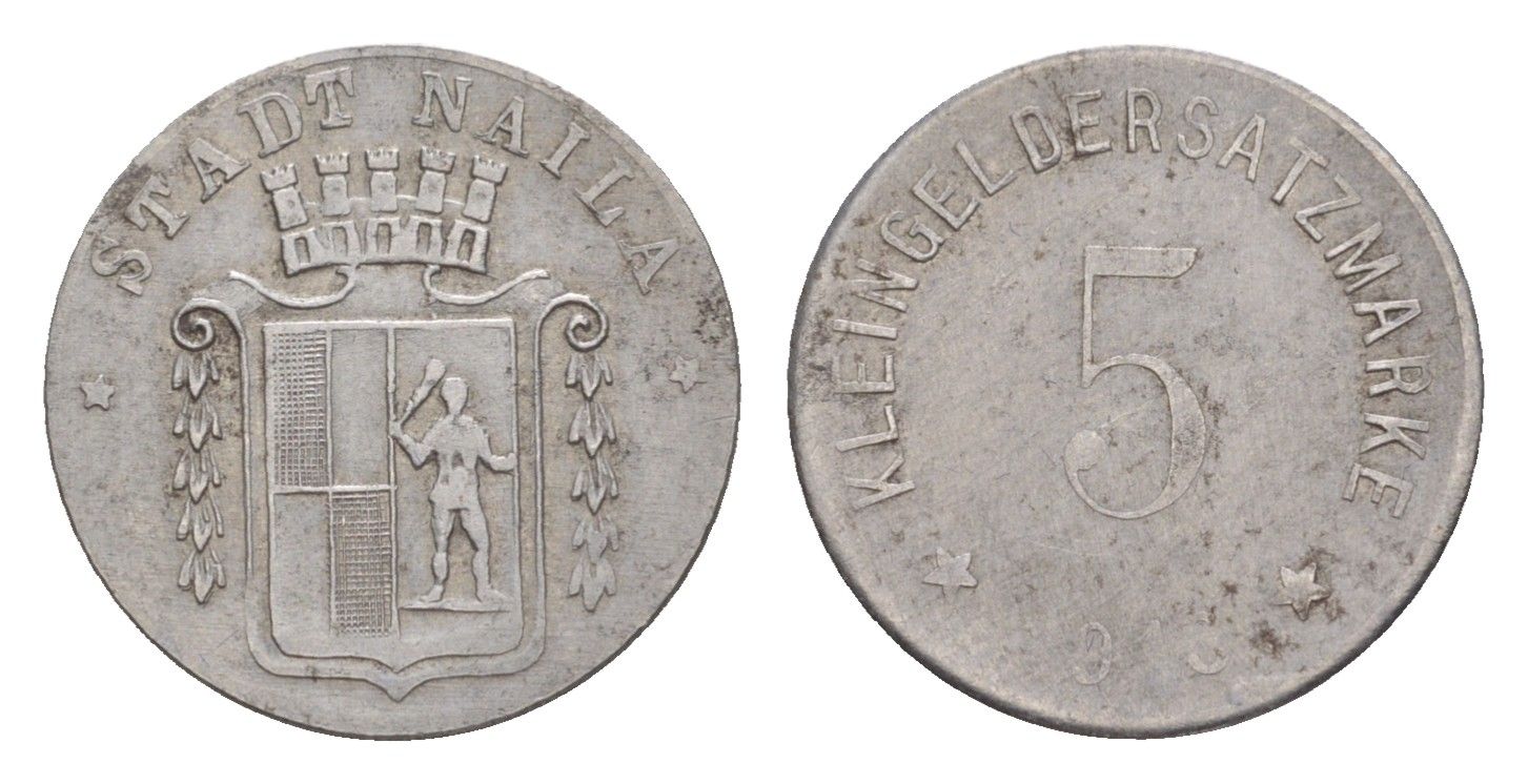 Найла 5 пфеннигов 1918 Funck 355.1A, Men05 18225.1, Men18 22802.1 железо 4639-153