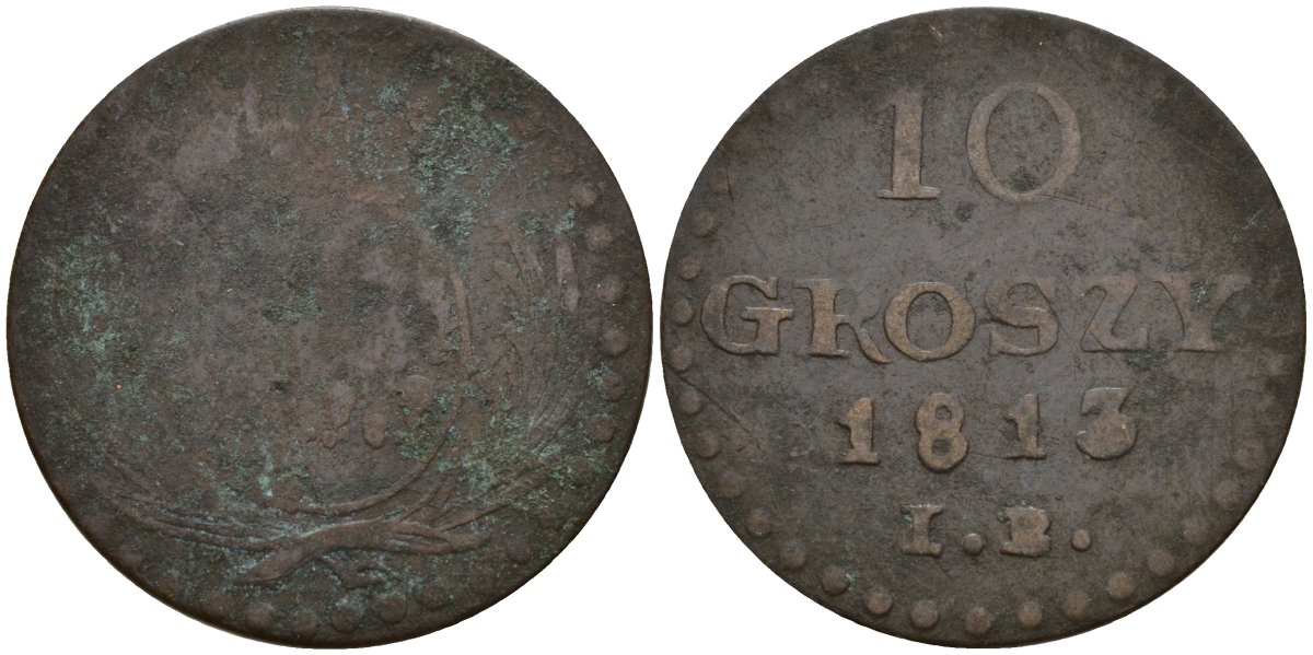 Пруссия 10 грошей 1813 Фридрих Август III (1806-1827) C 84 серебро 4158-537