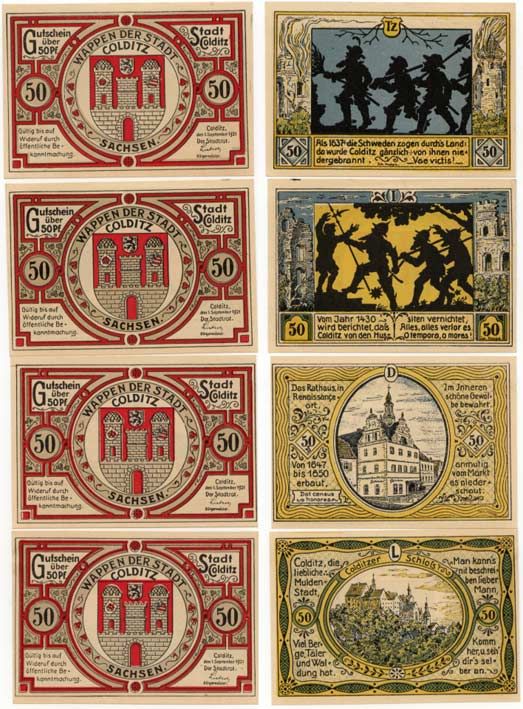 СЮЛЬ 4х50 ПФЕННИГОВ 1921 РАЗБОЙНИЧКИ бумага UNC (пресс) 70-2512